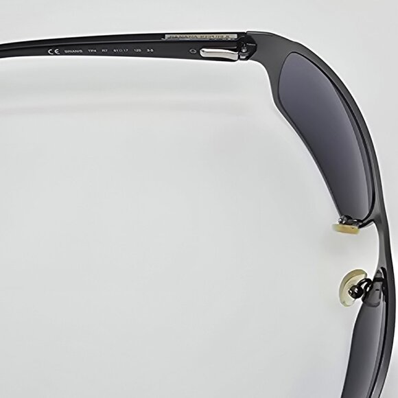 Banana Republic Brian Satin Gunmetal Frame Dark Grey Lens Sunglasses w Case 61mm - Picture 11 of 16